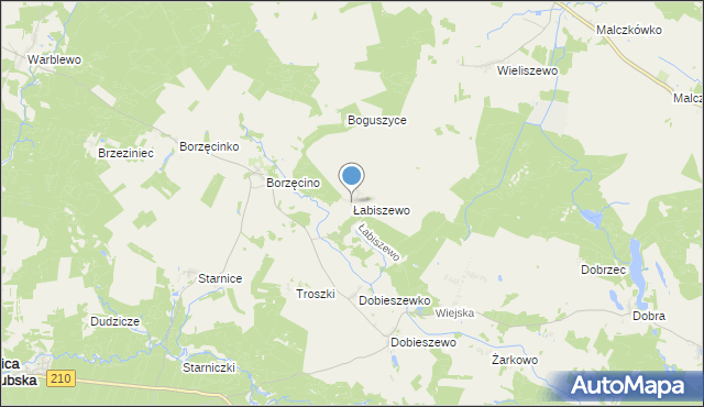 mapa Łabiszewo, Łabiszewo na mapie Targeo